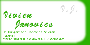 vivien janovics business card